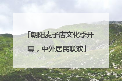 朝阳麦子店文化季开幕，中外居民联欢